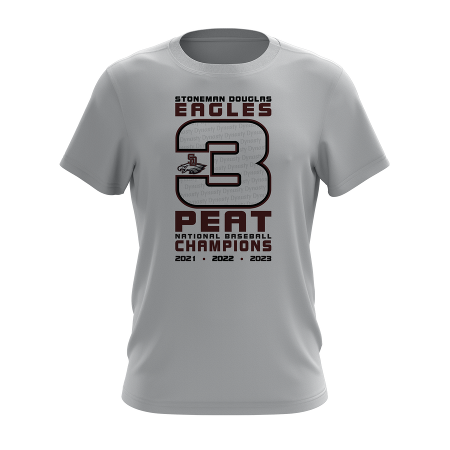 Stoneman Douglas 3 Peat National Champions Logo Shirt