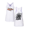 Personalized WBYB Women's White Tank Top - Black Team Claw Mark Logo