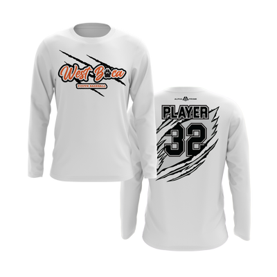 Personalized WBYB Long Sleeve Shirt - Black Team Claw Mark Logo