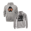 Personalized WBYB Fall 2023 Heather Grey Hoodie - Black Team Paw Print Logo