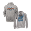 Personalized WBYB Fall 2023 Heather Grey Hoodie - Columbia Blue Team Claw Mark Logo