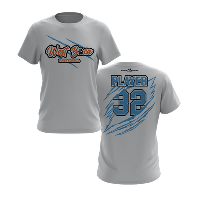 Personalized WBYB Fall 2023 Short Sleeve Shirt - Columbia Blue Team Claw Mark Logo