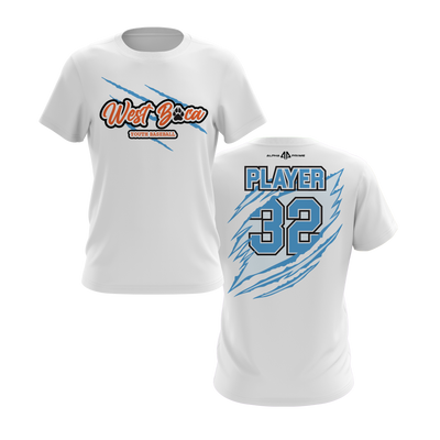 Personalized WBYB Fall 2023 Short Sleeve Shirt - Columbia Blue Team Claw Mark Logo