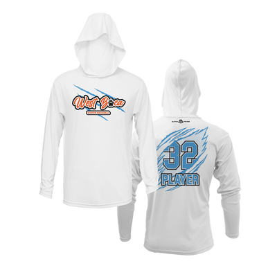 Personalized WBYB Fall 2023 Lightweight Hoodie - Columbia Blue Team Claw Mark Logo