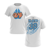 Personalized WBYB Fall 2023 Short Sleeve Shirt - Columbia Blue Team Paw Print Logo