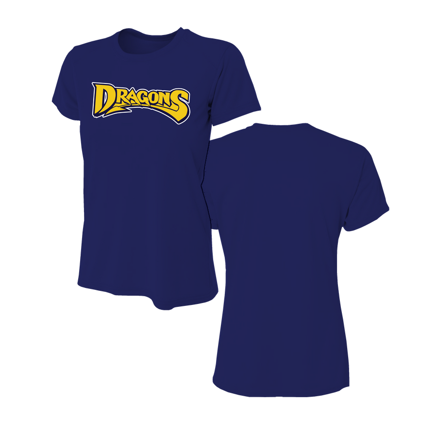 Driftwood Dragons Navy Short Sleeve Women's Shirt V2 DTF
