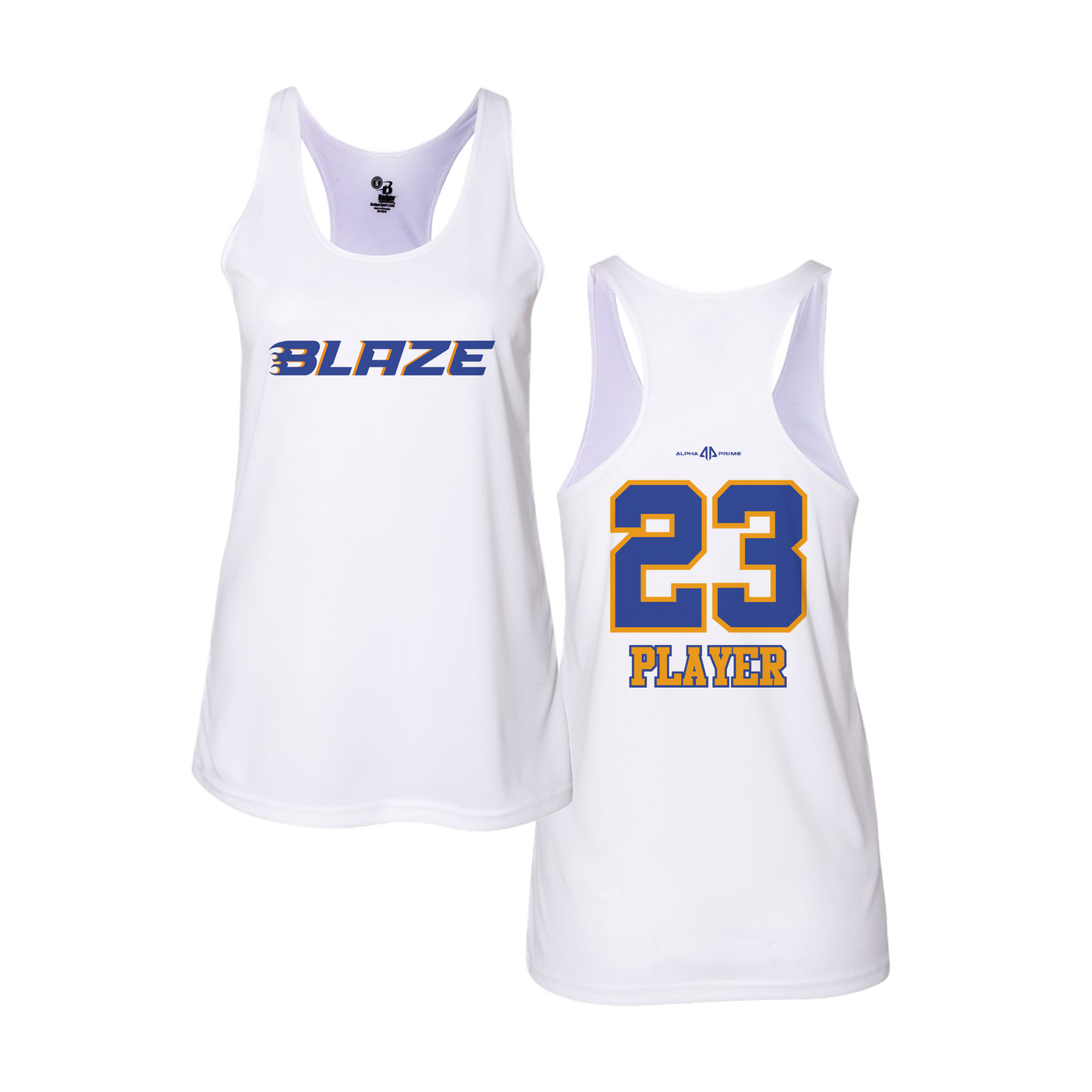EB Blaze Women's White Tank Top V1
