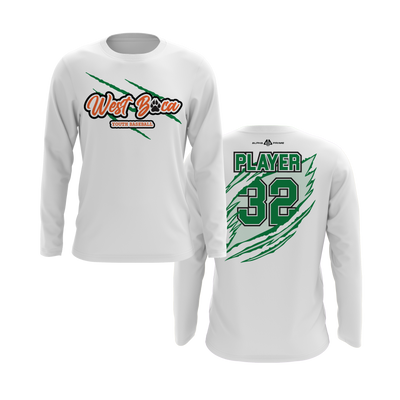 Personalized WBYB Long Sleeve Shirt - Green Team Claw Mark Logo