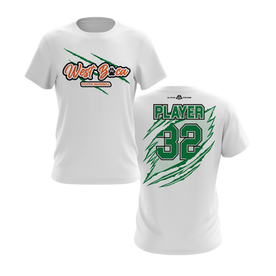 Personalized WBYB Short Sleeve Shirt - Green Team Claw Mark Logo