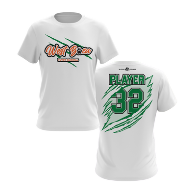 Personalized WBYB Fall 2023 Short Sleeve Shirt - Green Team Claw Mark Logo