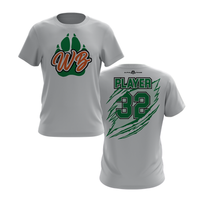 Personalized WBYB Fall 2023 Short Sleeve Shirt - Green Team Paw Print Logo