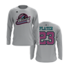 Personalized CCLL Creek Baseball Fall 2023 Long Sleeve Shirt - Pink/Blue Team