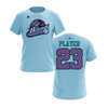 Personalized CCLL Creek Baseball Fall 2023 Short Sleeve Shirt - Pink/Blue Team