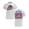 Personalized CCLL Creek Baseball Fall 2023 Short Sleeve Shirt - Pink/Blue Team