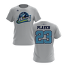Personalized CCLL Creek Baseball Fall 2023 Short Sleeve Shirt - Light Blue/Yellow Team