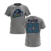 Personalized CCLL Creek Baseball Fall 2023 Short Sleeve Shirt - Light Blue/Yellow Team