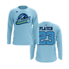 Personalized CCLL Creek Baseball Fall 2023 Long Sleeve Shirt - Light Blue/Yellow Team