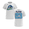 Personalized CCLL Creek Baseball Fall 2023 Short Sleeve Shirt - Light Blue/Yellow Team