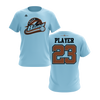 Personalized CCLL Creek Baseball Fall 2023 Short Sleeve Shirt - Orange Team