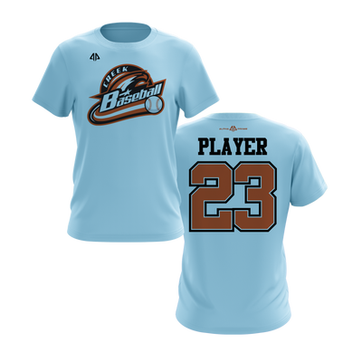 Personalized CCLL Creek Baseball Fall 2023 Short Sleeve Shirt - Orange Team