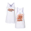 Personalized WBYB Women's White Tank Top - Orange Team Claw Mark Logo