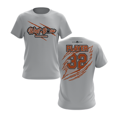Personalized WBYB Fall 2023 Short Sleeve Shirt - Orange Team Claw Mark Logo