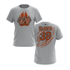 Personalized WBYB Fall 2023 Short Sleeve Shirt - Orange Team Paw Print Logo
