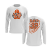 Personalized WBYB Long Sleeve Shirt - Orange Team Paw Print Logo