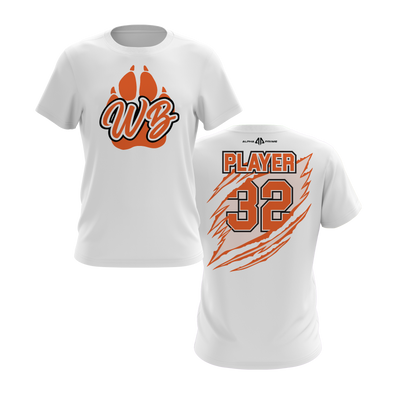 Personalized WBYB Fall 2023 Short Sleeve Shirt - Orange Team Paw Print Logo