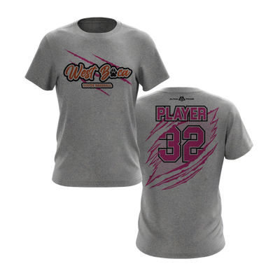 Personalized WBYB Fall 2023 Short Sleeve Shirt - Pink Team Claw Mark Logo