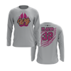 Personalized WBYB Long Sleeve Shirt - Pink Team Paw Print Logo