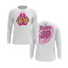 Personalized WBYB Long Sleeve Shirt - Pink Team Paw Print Logo