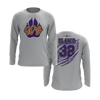 Personalized WBYB Long Sleeve Shirt - Purple Team Paw Print Logo