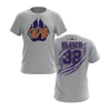 Personalized WBYB Fall 2023 Short Sleeve Shirt - Purple Team Paw Print Logo