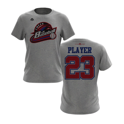 Personalized CCLL Creek Baseball Fall 2023 Short Sleeve Shirt - Red/Royal Blue Team