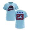 Personalized CCLL Creek Baseball Fall 2023 Short Sleeve Shirt - Red/Royal Blue Team