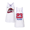 Personalized CCLL Creek Baseball Fall 2023 Women's White Tank Top - Red/Royal Blue Team