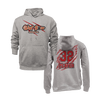 Personalized WBYB Fall 2023 Heather Grey Hoodie - Red Team Claw Mark Logo