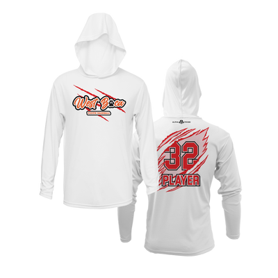 Personalized WBYB Fall 2023 Lightweight Hoodie - Red Team Claw Mark Logo