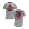 Personalized WBYB Fall 2023 Short Sleeve Shirt - Red Team Paw Print Logo