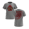 Personalized WBYB Fall 2023 Short Sleeve Shirt - Red Team Paw Print Logo