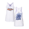 Personalized WBYB Women's White Tank Top - Royal Blue Team Claw Mark Logo