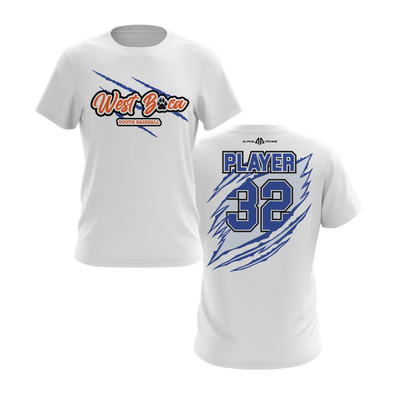 Personalized WBYB Fall 2023 Short Sleeve Shirt - Royal Blue Team Claw Mark Logo