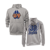 Personalized WBYB Fall 2023 Heather Grey Hoodie - Royal Blue Team Paw Print Logo