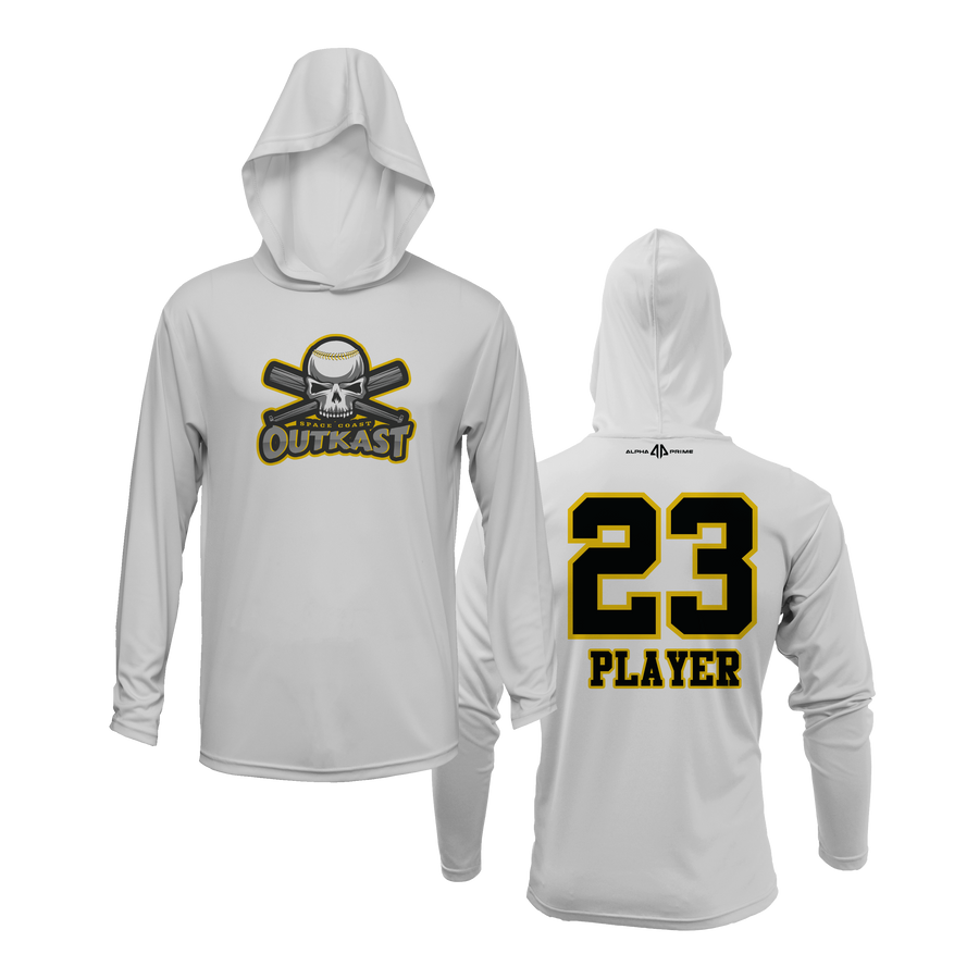 Space Coast Outkast Skull Lightweight White Hoodie V2