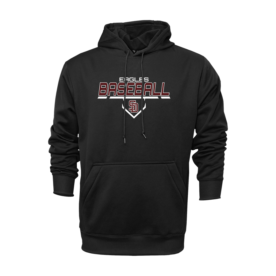 Stoneman Douglas Eagles Baseball Logo Black Hoodie DTF V2