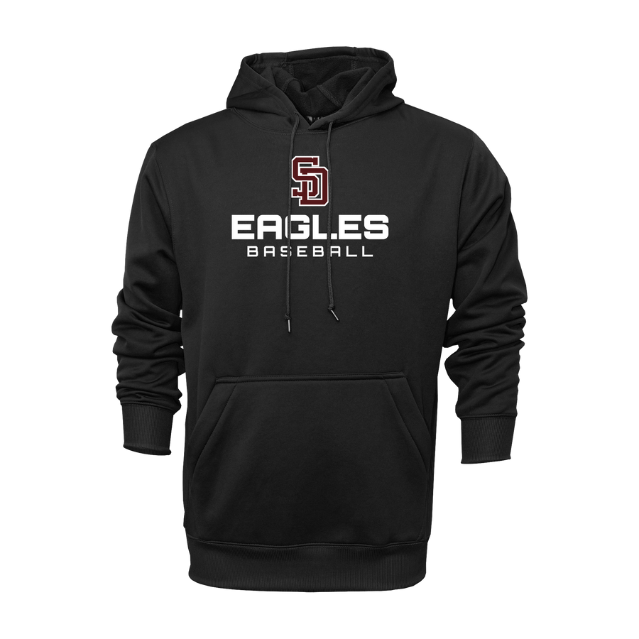 Stoneman Douglas Eagles Baseball Logo Black Hoodie DTF V3