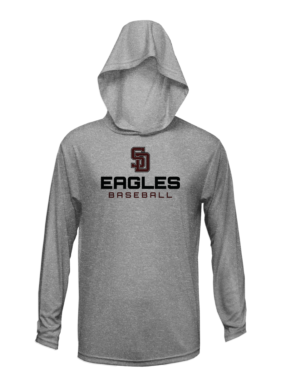 Stoneman Douglas Eagles Baseball Logo Lightweight Hoodie V3