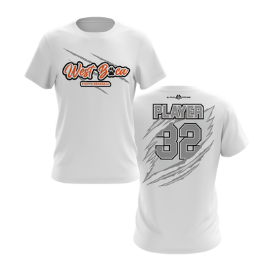 Personalized WBYB Short Sleeve Shirt - Silver Team Claw Mark Logo