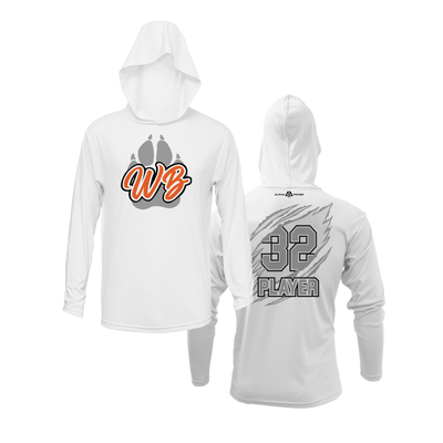 Personalized WBYB Fall 2023 Lightweight Hoodie - Silver Team Paw Print Logo